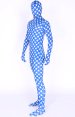 Blue Lycra Spandex Full Body Zentai Suit With Stars Pattern