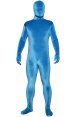 Blue Thick Velvet Spandex Zentai Full Bodysuit