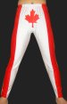 Canada! Red and White Spandex Lycra Tight Wrestling Pants