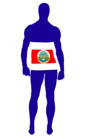 Costa Rica Flag Spandex Lycra Zentai Suits