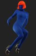 Dark Blue Full-body Unisex Modal Zentai Suit