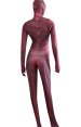 Dark Red Muscle Shades Printed Zentai Suit
