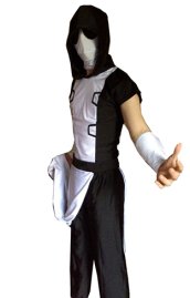 Deadpool MONK Costume | White and Black Spandex Lycra Zentai Suit