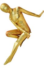 Gold Laser Shiny Metallic Zentai Suit Gold Laser Shiny Metallic Zentai Suit
