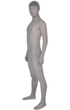 Grey Silk-Like Lycra Transparent Zentai Suit Grey Silk-Like Lycra Transparent Zentai Suit
