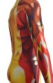 Jamie Flash Yellow Printed Spandex Lycra Costume with Muscle Shadings