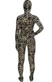 Light Brown and Black Leopard Thicken Velvet Zentai Suit