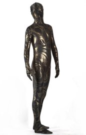 Limited | Black and Gold Flow Pattern Shiny Metallic Zentai Suit
