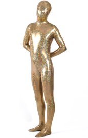 Limited | Coffee Starry Patterned Shiny Metallic Zentai Suit
