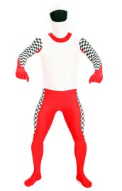 Racer Zentai Suit | Red and Black Spandex Lycra