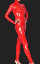 Red PVC Jumpsuit