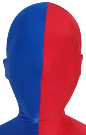 Split Zentai Mask | Blue and Red
