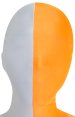 Split Zentai Mask | White and Orange