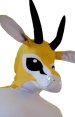 Antelope Zentai Costume | Deer White and Yellow Spandex Lycra Full Bodysuit