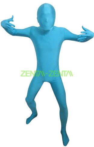 Aqua Spandex Lycra Full Body Zentai Suit