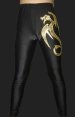 Black and Gold Spandex Lycra Tight Wrestling Pants