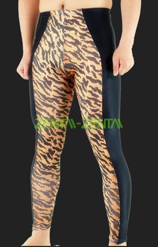 Black and Leopard Spandex Lycra Tight Pants