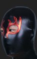 Black and Red Burning Flame Masquerade Zentai Hood