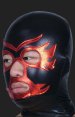 Black and Red Fume Burning Masquerade Zentai Hood/Mask
