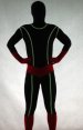 Black and Red Glow in Dark Spandex Lycra Zentai Suit