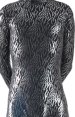 Black and Silver Shiny Metallic Strips Zentai Suit