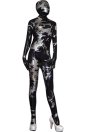 Black and Silver Snake Skin Shiny Metallic Spandex Zentai Bodysuit Black and Silver Snake Skin Shiny Metallic Spandex Zentai Bodysuit