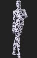 Black and White Cow Pattern Spandex Lycra Unisex Zentai Suit