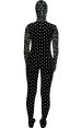 Black and White Dots Thicken Velvet Zentia Suit