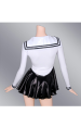 Black and White PVC Sailor Dress with Tie