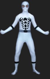 Black and White Scorpion Pattern and Open Eyes Premium Zentai Suit