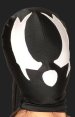 Black and White Spandex Lycra Evil Hood