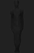 Black Lycra Full Body Unisex Unicolor Mummy Bag
