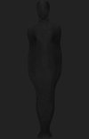 Black Lycra Full Body Unisex Unicolor Mummy Bag