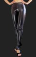 Black Shiny Metallic Pants