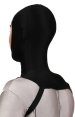 Black Spandex Lycra Long Neck Mask with Open Face