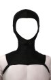 Black Spandex Lycra Long Neck Mask with Open Face