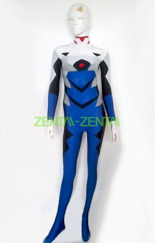 Blue and Black Spandex Lycra Cosplay Zentai Costume