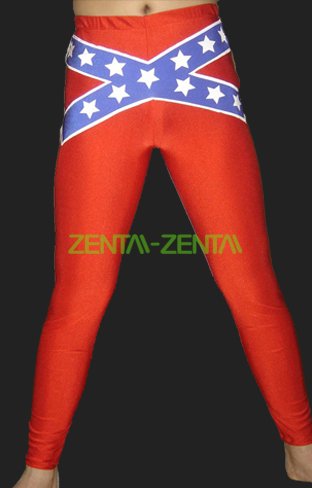 Blue and Red Spandex Lycra Tight Wrestling Pants