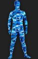 Blue Camouflage Full-body Unisex Lycra Spandex Zentai Suits/Zentai Suit