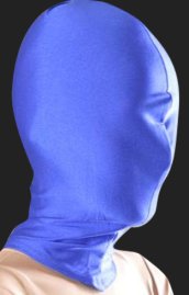Blue Lycra Zentai / Full Body Suit Hood