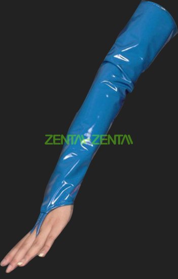 Blue PVC Long Gloves without Hands