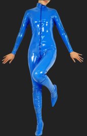 Blue PVC Unisex Jumpsuit