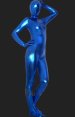Blue Shiny Full Body Suit | Full-body Shiny Metallic Unisex Zentai Suits