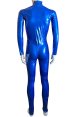 Blue Spandex PU Catsuit