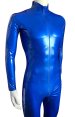 Blue Spandex PU Catsuit