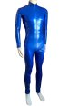 Blue Spandex PU Catsuit