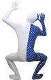 Blue Stars Split Zentai Suit | Split Spandex Lycra Full Body Suit