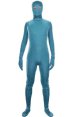 Blue Thick Velvet Full Body Zentai Suit with Open Eyes