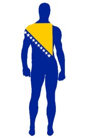 Bosnia and Herzegovina Flag Spandex Lycra Zentai Suit