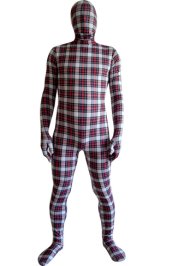 British Grid Patterned Unisex Spandex Lycra Zentai Suit